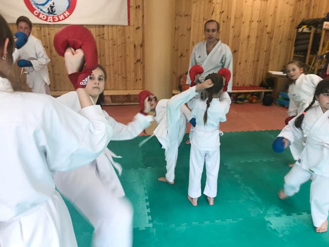 Тренировка каратэ в филиале Люблино